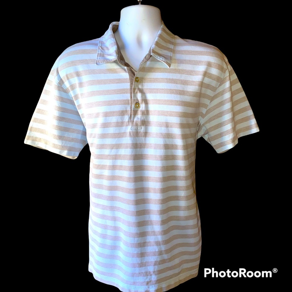 ORVIS XL Polo Blue/Grey Striped Shirt
